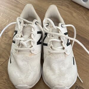 New Balance Kids White and Black Sneakers